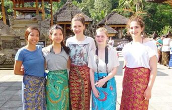 Me And Other Volunteers Wearing Traditional Sarongs