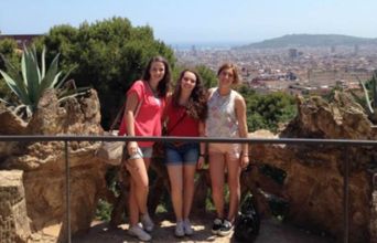 My Friend And I Visiting Parque Guell