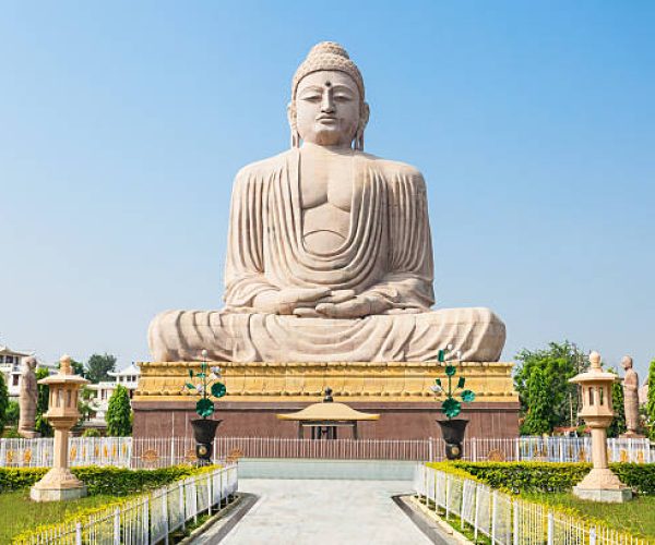 Great Buddha Statue near Mahabodhi Temple in Bodh Gaia, Bihar state of India